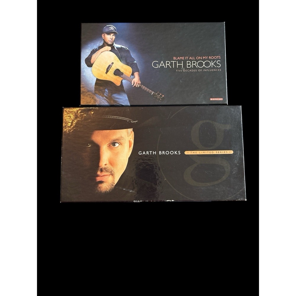 Garth Brooks box sets, blame it all on my roots and the limited series